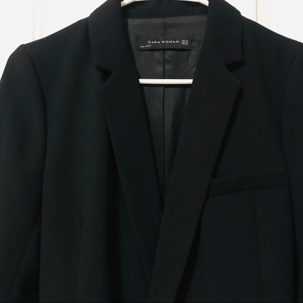 ZARA LONG BLACK BLAZER